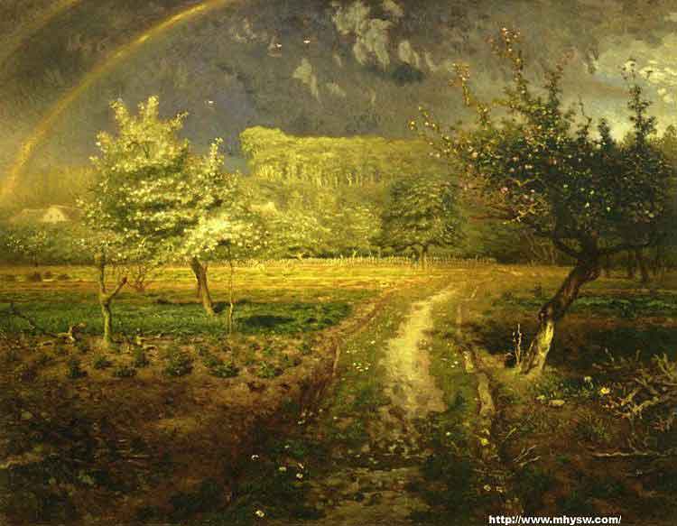 Jean-Franois Millet、葡萄畑にて、希少画集画、状態良好