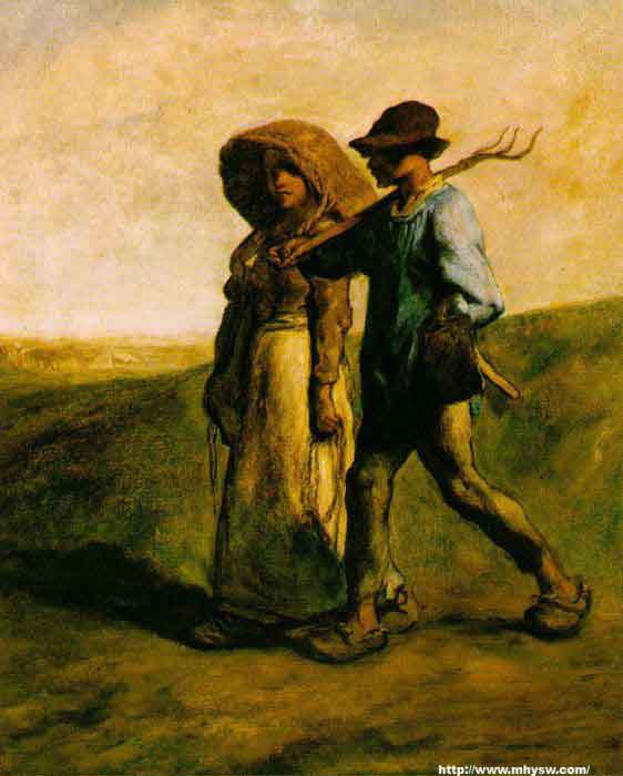 Jean-Franois Millet、葡萄畑にて、希少画集画、状態良好 ファイル:Jean-François Millet (II) - Buckwheat Harvest